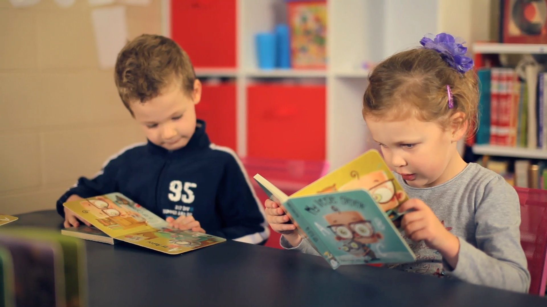 Action Shot - Cousins Reading